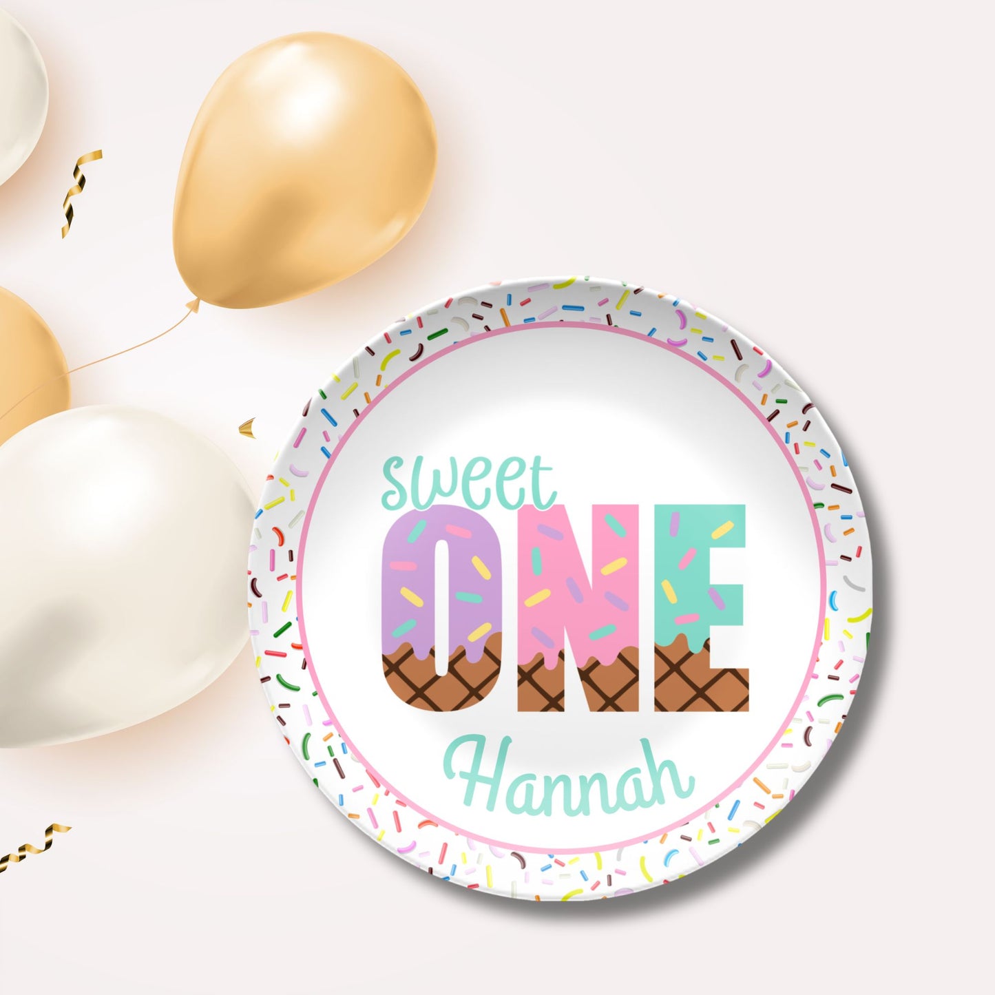 Personalized Sweet One Birthday Smash Cake Plate - Sweet One Birthday Decorations - Gift for Grandchild