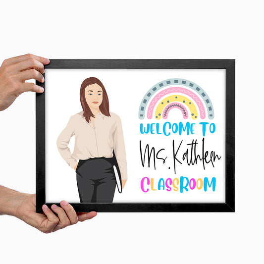 Personalized Teacher Appreciation - Welcome to Classroom Picture Frame