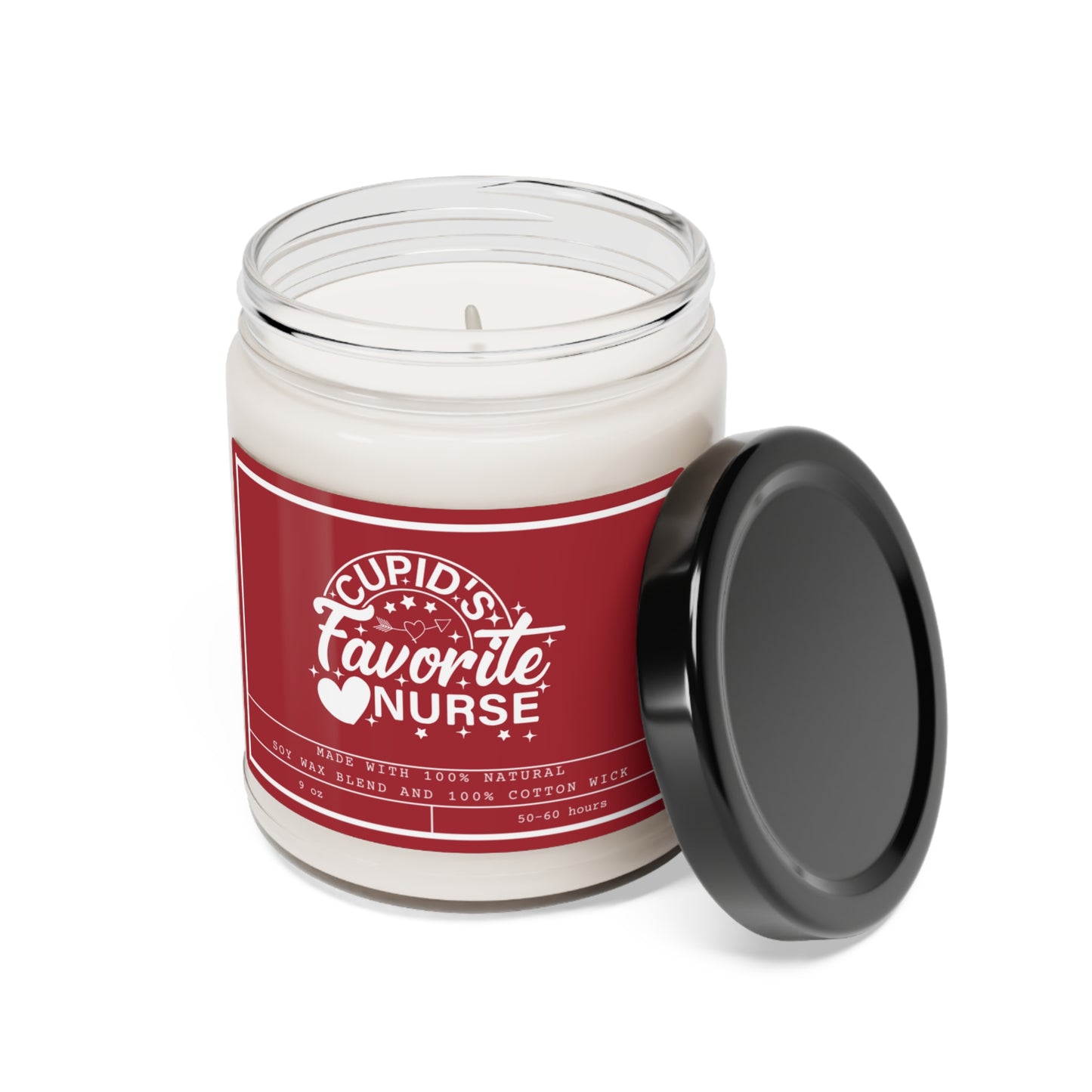 Nurse Valentine's Day Appreciation Gift, Cupid's Favorite Nurse, Soy Candle Candle Jar, 9oz