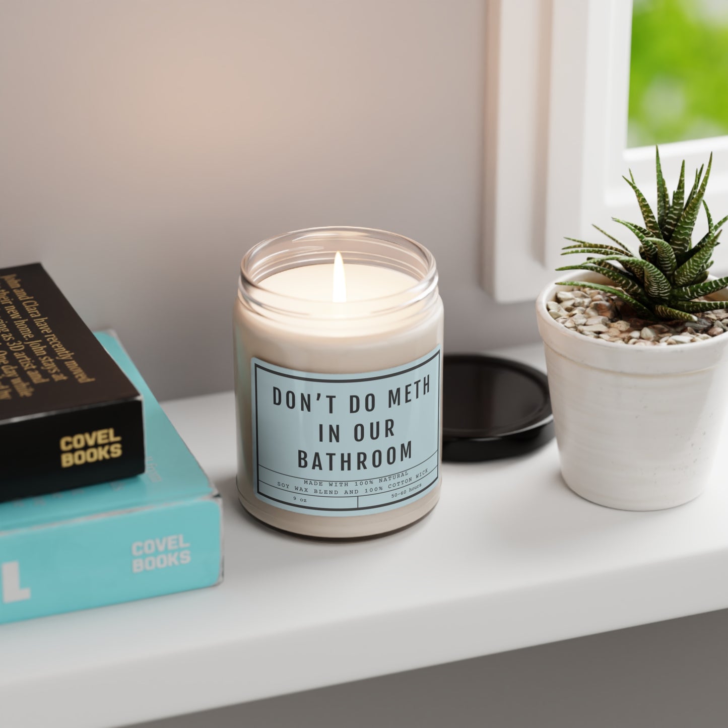 Funny Scented Soy Candle Don't Do Meth in our Bathroom 9oz - Mardonyx Candle