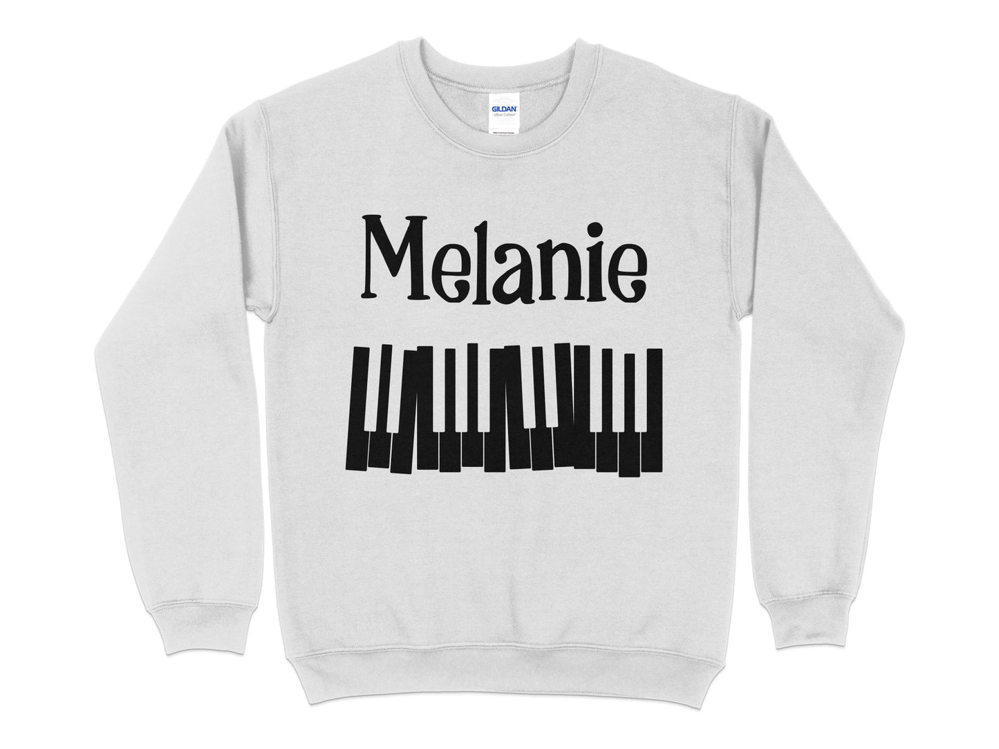 Custom Name Music Sweatshirt, Personalized Piano T-Shirt, Piano Lesson Music Gifts, Music Birthday, Gift Music Teacher - Mardonyx Sweatshirt Sweatshirt / S / Ash