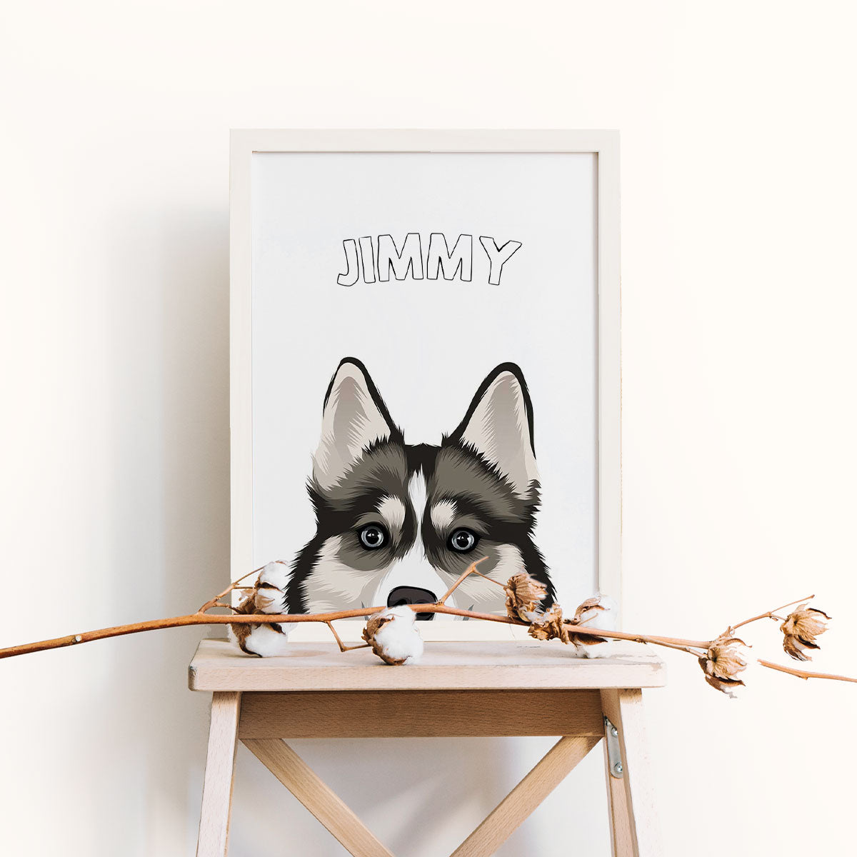 Custom Dog Peek Portraits Poster - Mardonyx frames