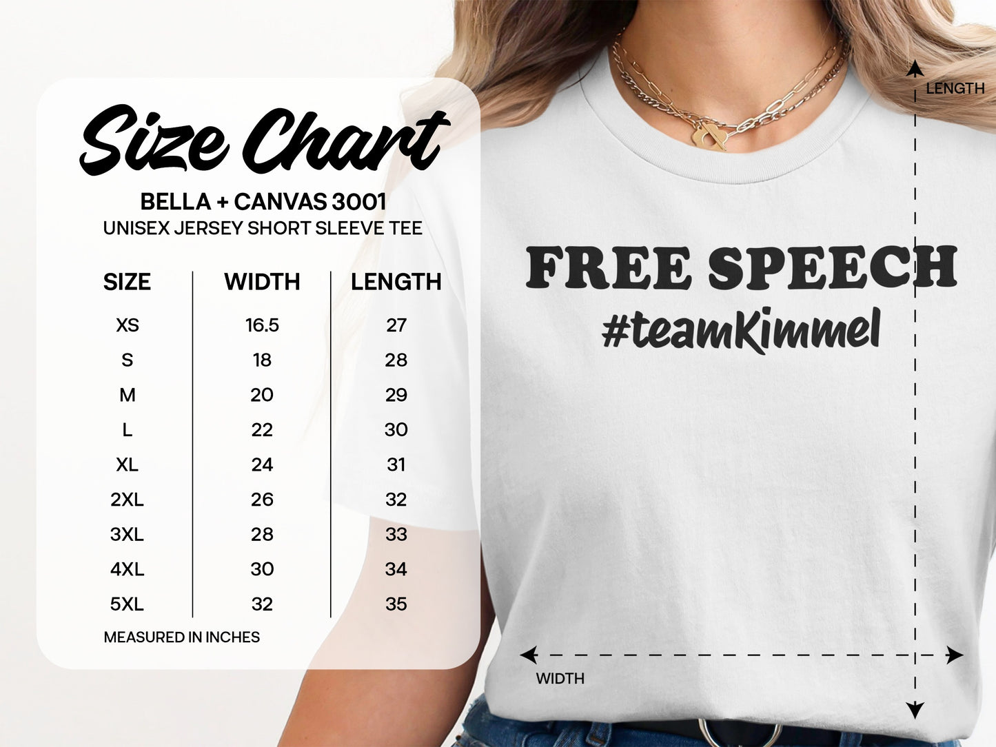Free Speech #teamKimmel Unisex Jersey Short Sleeve Tee product type
