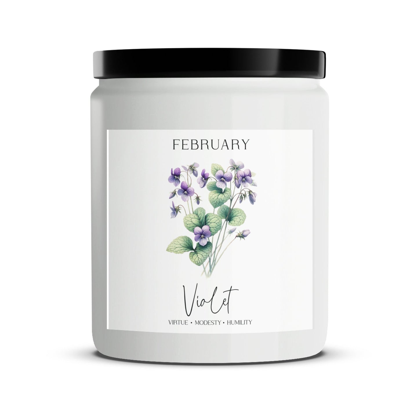 February Violet Scented Candle, Floral Candle, Home Decor, Birthday Gift, Aromatherapy, Relaxing Candle, Modesty and Humility - Mardonyx