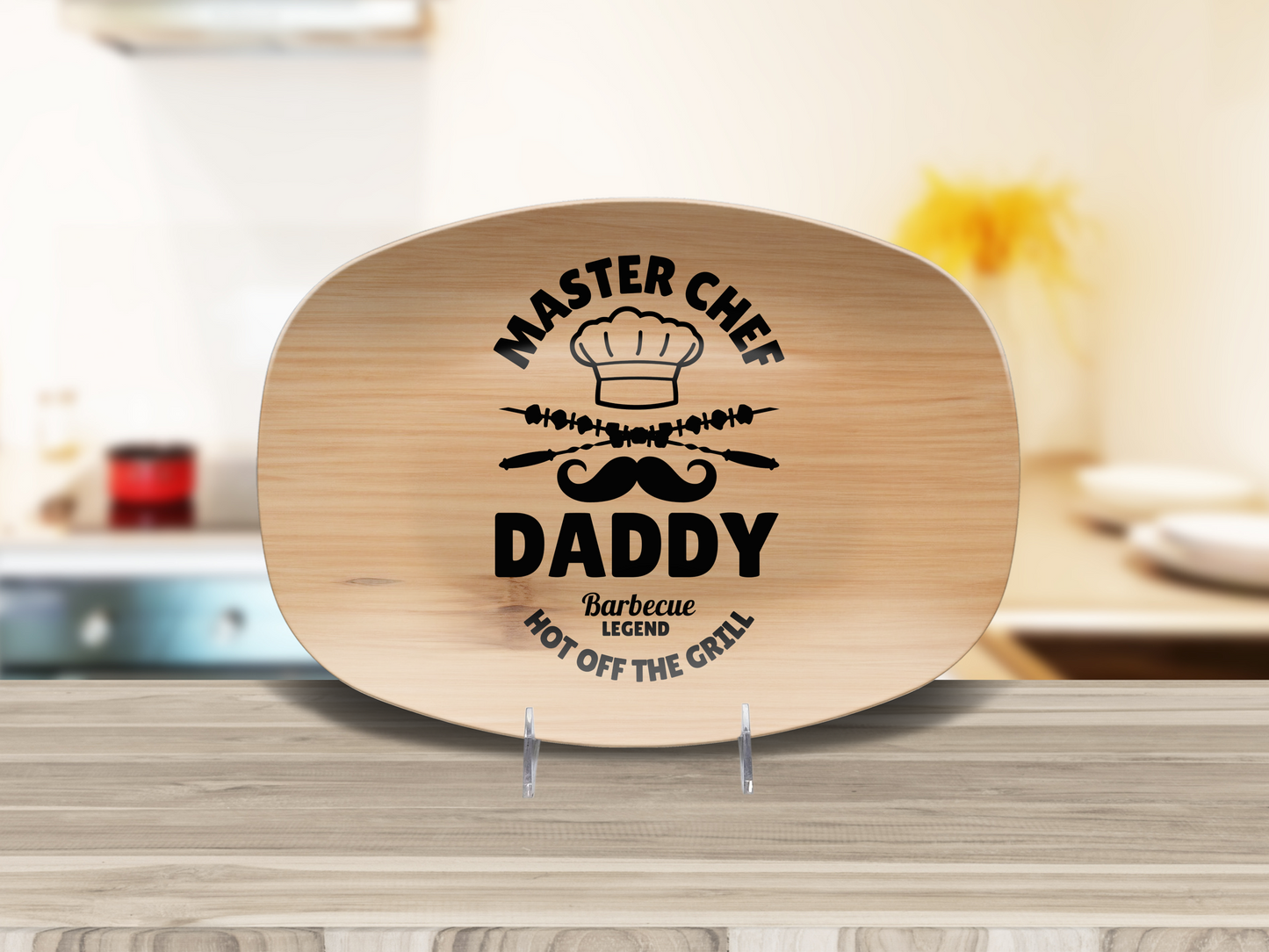 Personalized Platter - Custom Barbecue Platter - Grilling Gift for Dad, Grandpa, Uncle