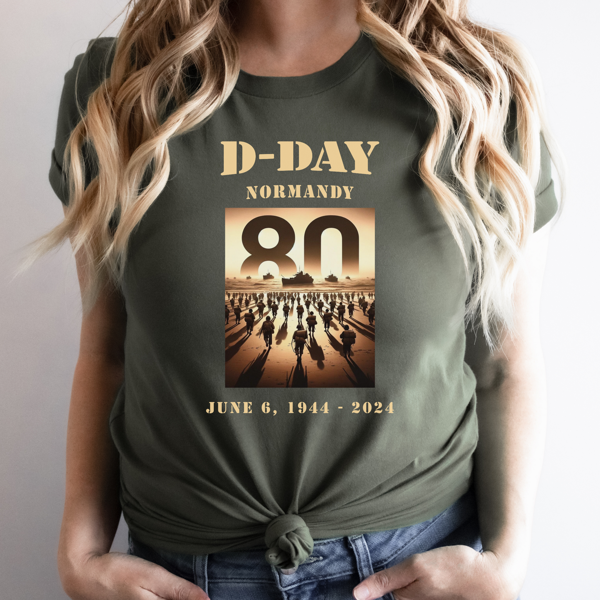 D-Day Normandy 80th Anniversary T-Shirt - Military History Tee - Mardonyx T-Shirt XS / Army