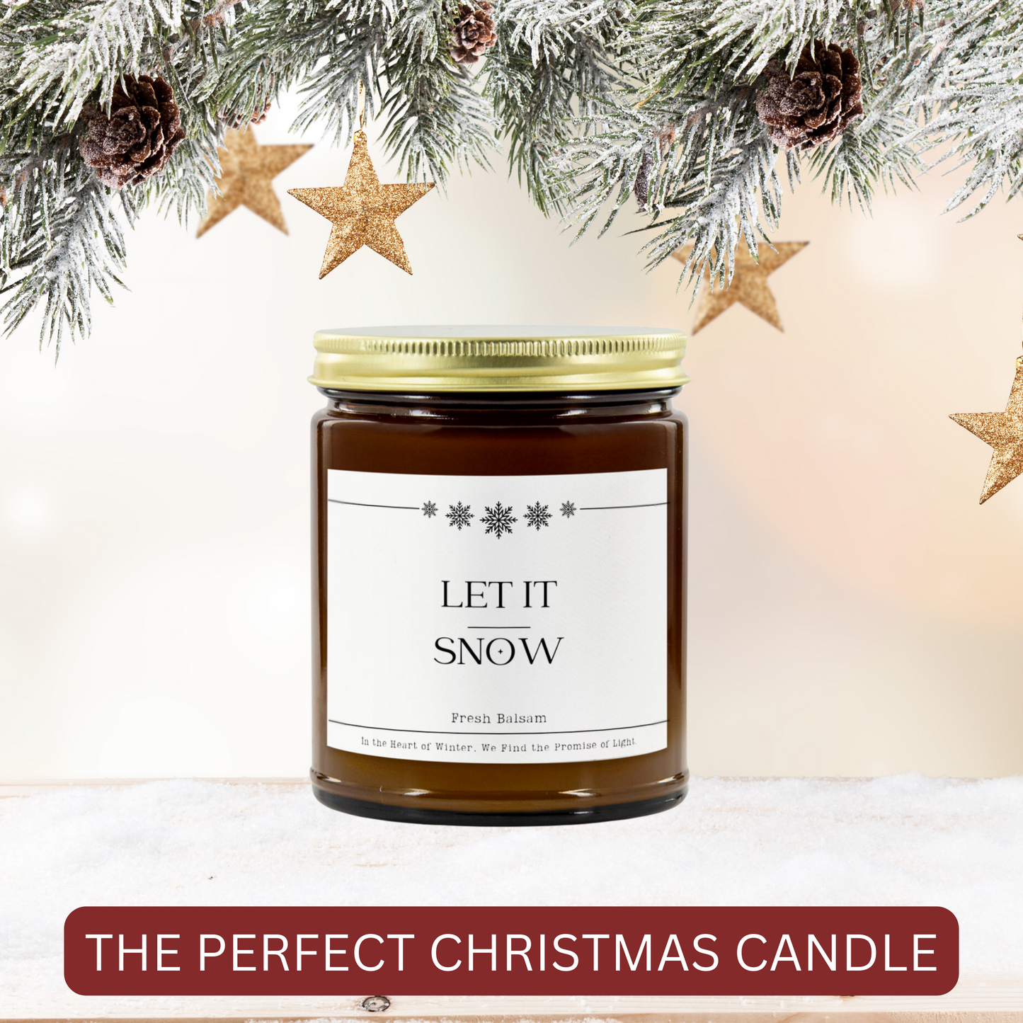 Let It Snow Soy Jar Candle - Balsam Scent