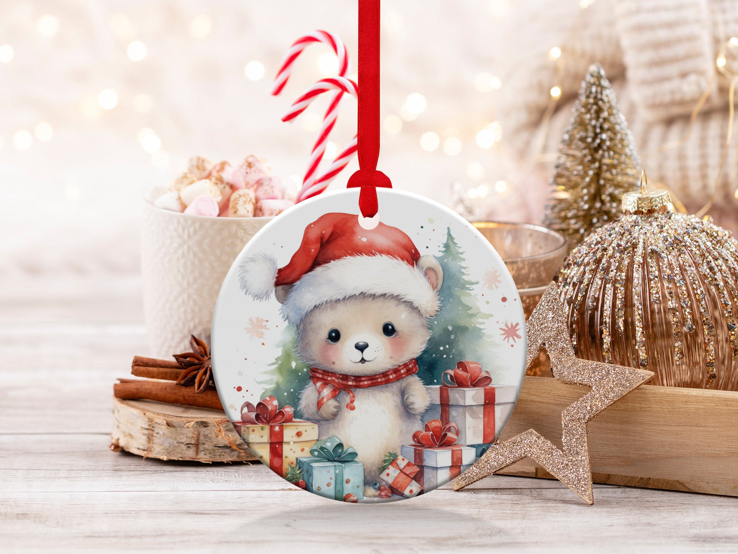 Baby Bear Christmas Ornament - Mardonyx Ornament