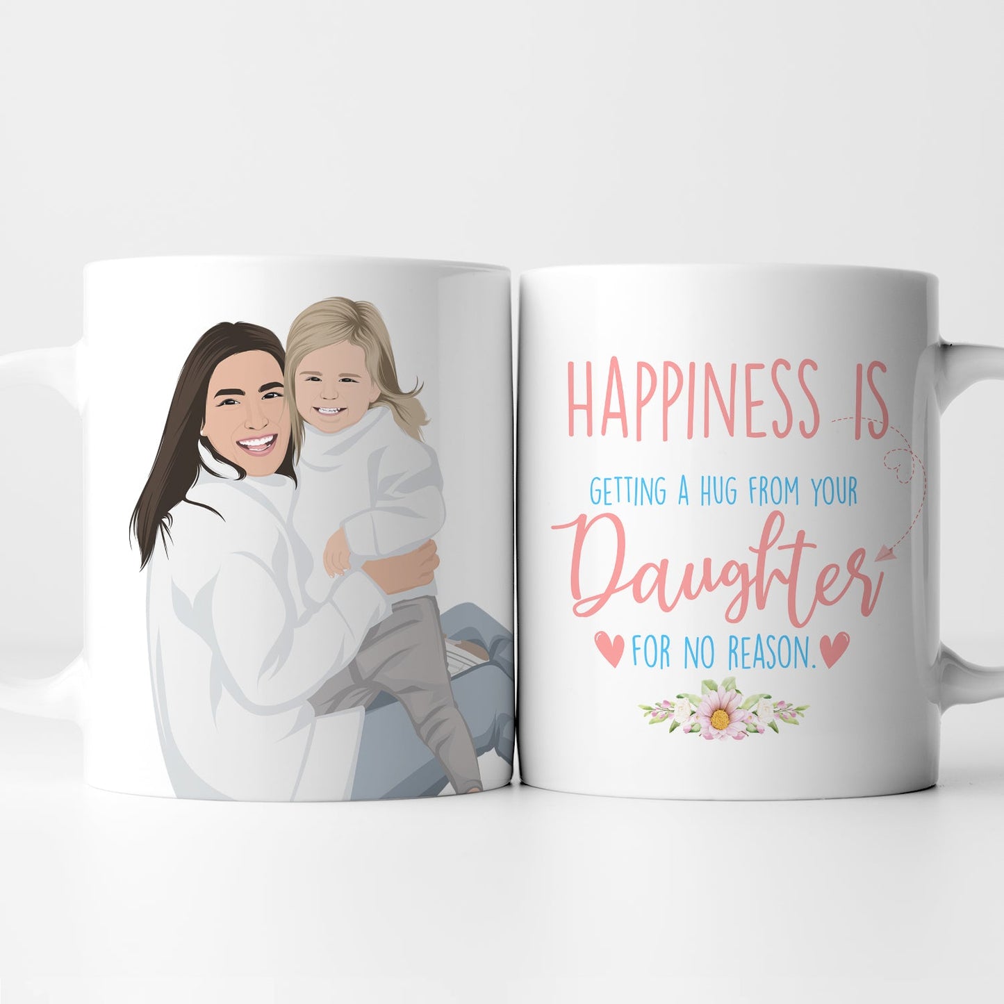 Personalized Mom and Daughter Mug