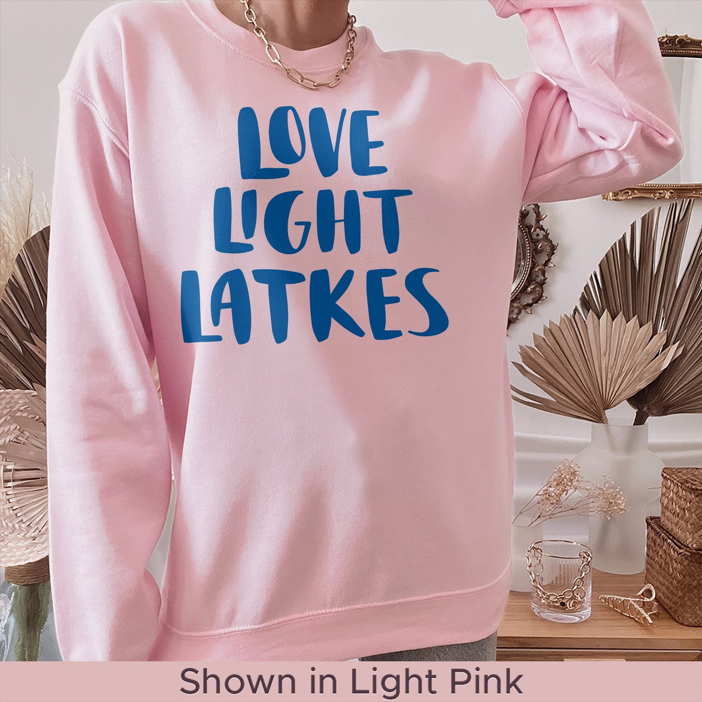 Hanukkah Sweatshirt, Love Light Latkes - Mardonyx Sweatshirt