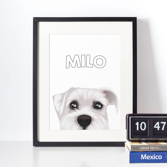 Custom Dog Peek Portraits Poster - Mardonyx frames