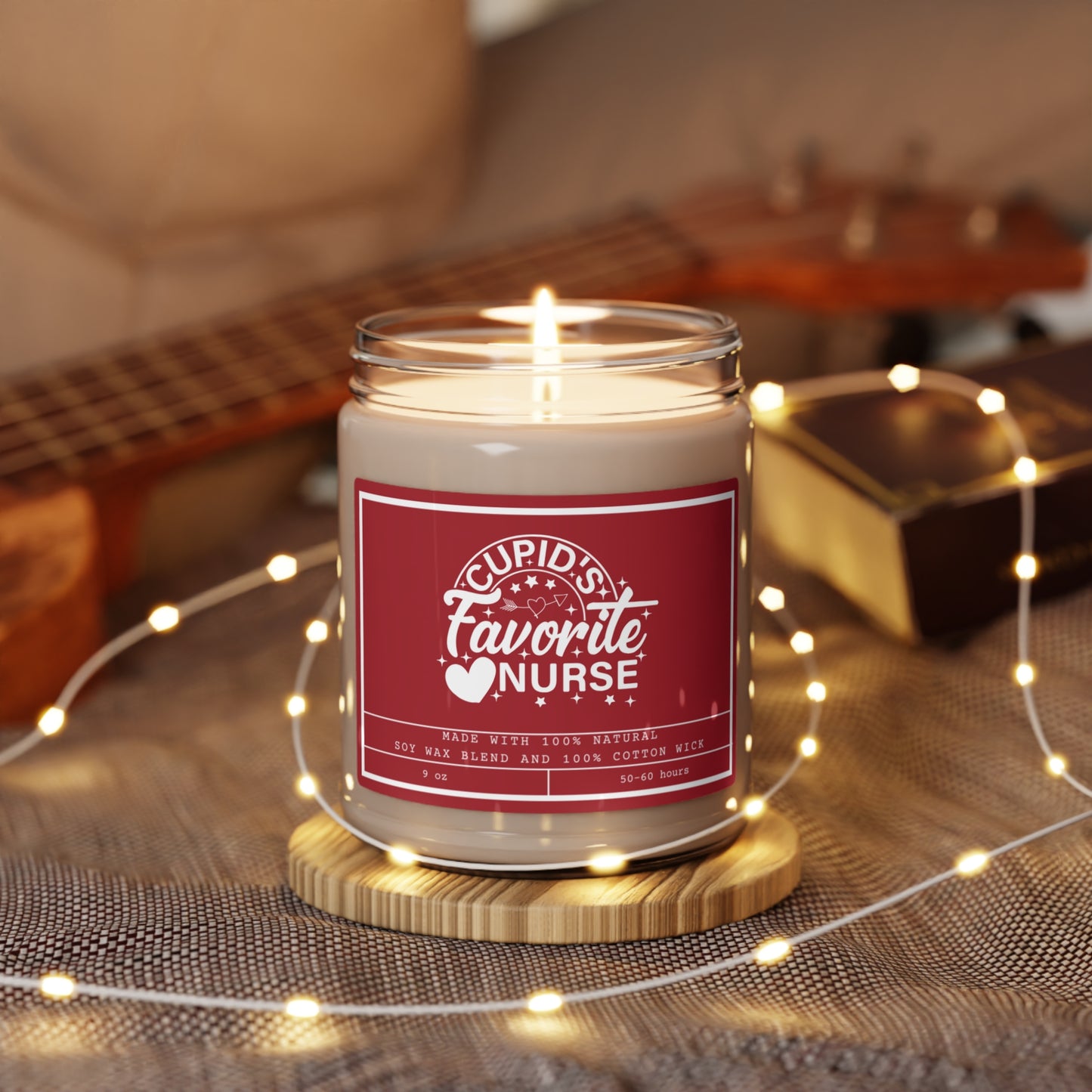 Nurse Valentine's Day Appreciation Gift, Cupid's Favorite Nurse, Soy Candle Candle Jar, 9oz