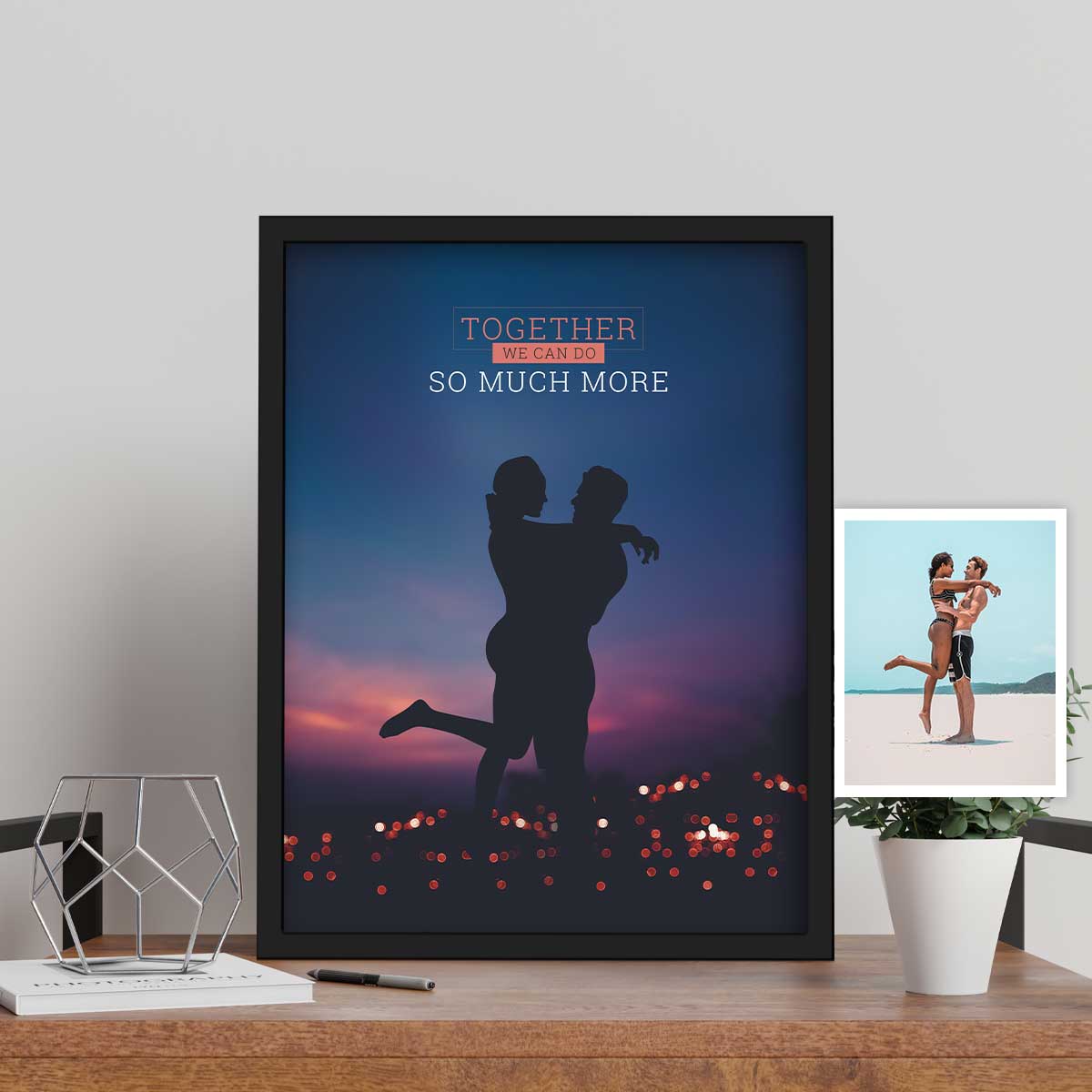 Couples Shadow Portrait - City Night - Mardonyx frames