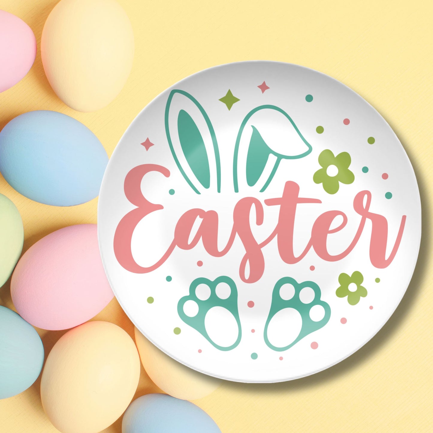 Happy Easter Kid's Non-Breakable BPA Free Plate