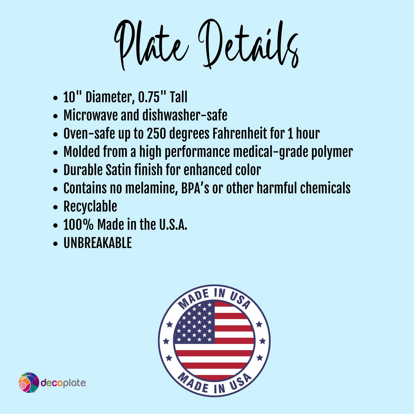 Happy Easter Kid's Non-Breakable BPA Free Plate
