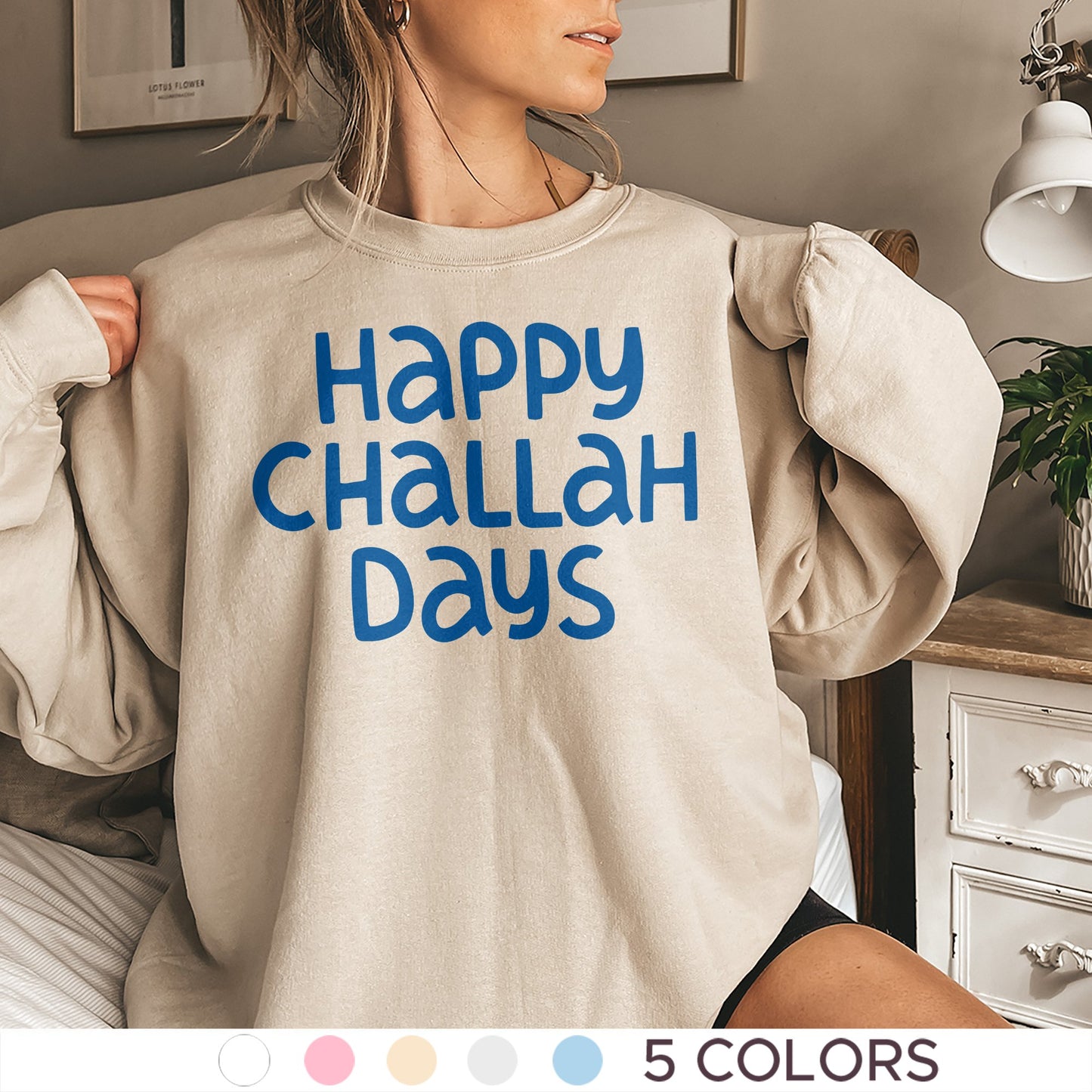 Hanukkah Sweatshirt, Happy Challah Days - Mardonyx Sweatshirt