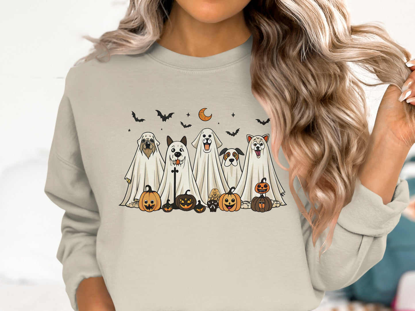 Halloween Themed Dogs Ghosts Sweatshirt product