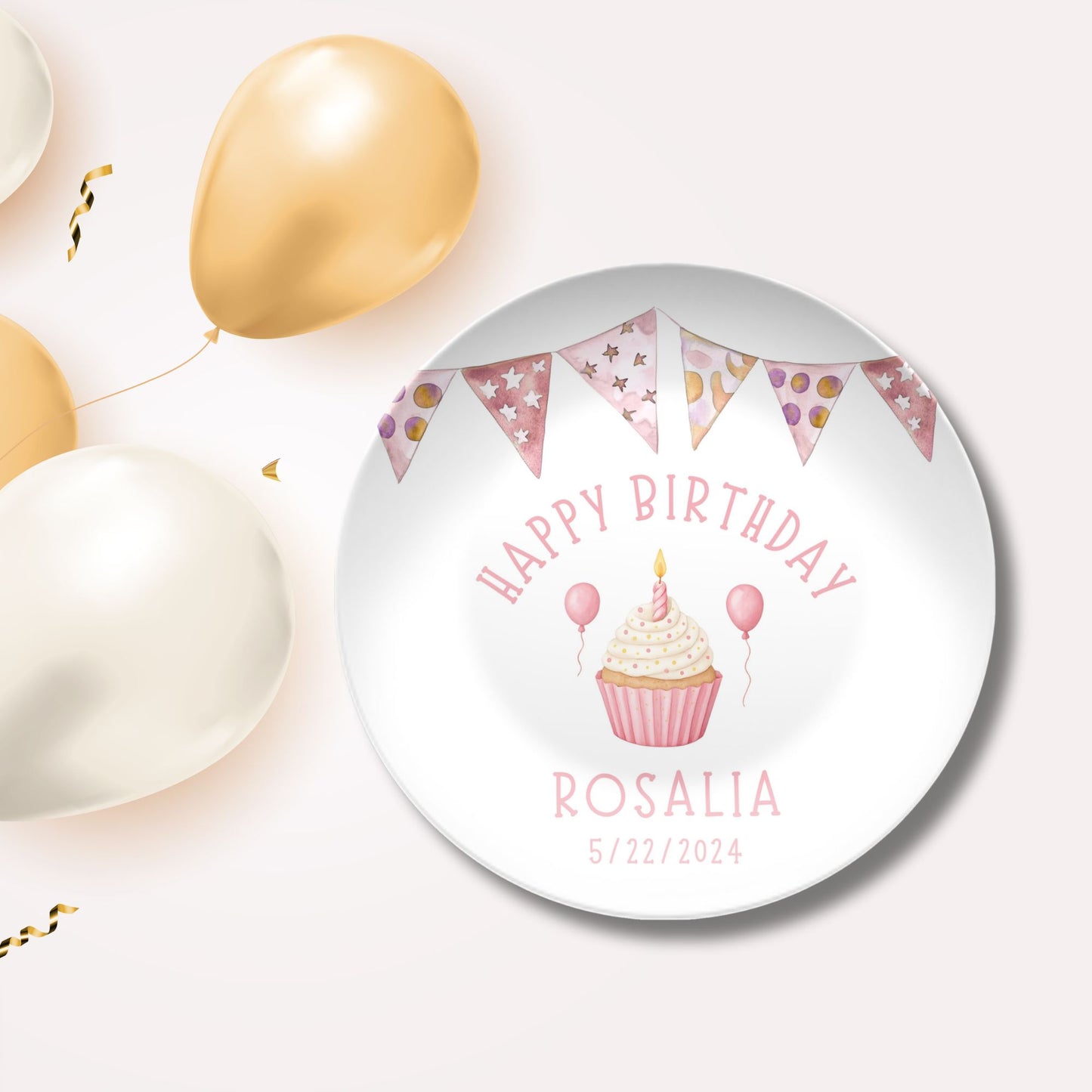 Personalized Birthday Plate - Custom Plastic Non-Breakable Keepsake - First Birthday Gift - Kids Party Decor - 1st Birthday Celebration