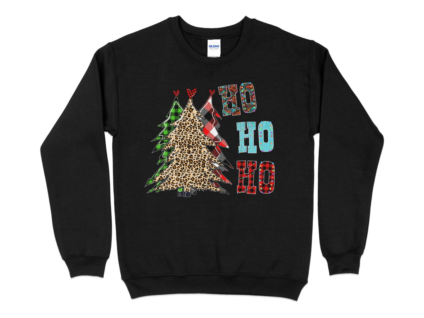 Christmas Plaid Buffalo Print Tree Sweatshirt, Merry Christmas Shirt, Christmas Family Shirt, Christmas Sweatshirt, Christmas Gift - Mardonyx Sweatshirt S / Black