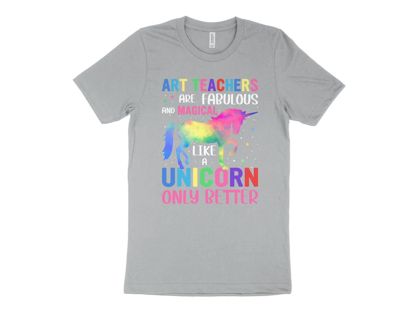 Art Teacher Unicorn T-Shirt, - Mardonyx T-Shirt XS / Athletic Heather