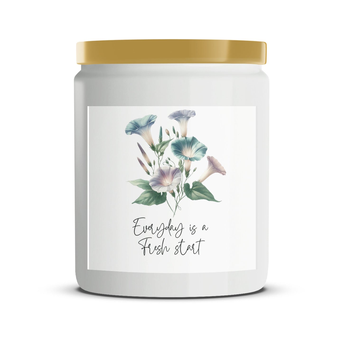 Floral Scented Candle, Everyday is a Fresh Start, Hand-poured Soy Candle, Relaxing Home Decor - Mardonyx