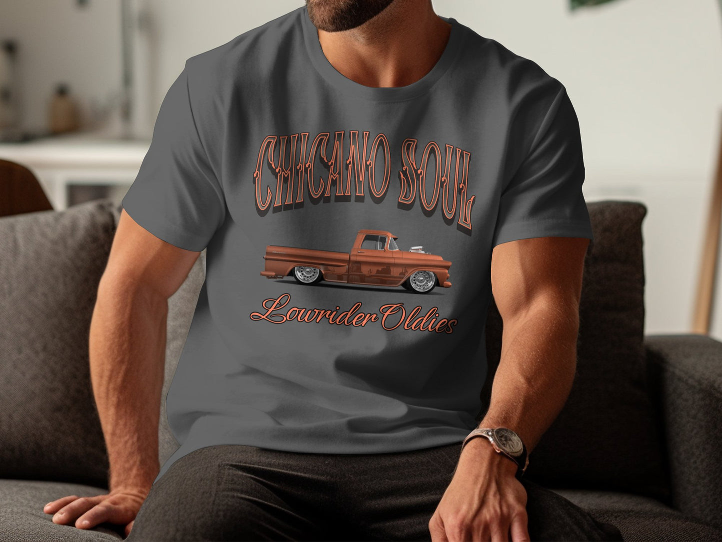 Chicano Soul Lowrider Oldies Vintage Truck Graphic Tee, Classic Car T-Shirt, Retro Style Apparel - Mardonyx XS / Asphalt