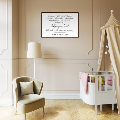 Sandlot Framed Print, Boy Bedroom Decor, Nursery Decor, Inspirational Nursery Quote Framed Print