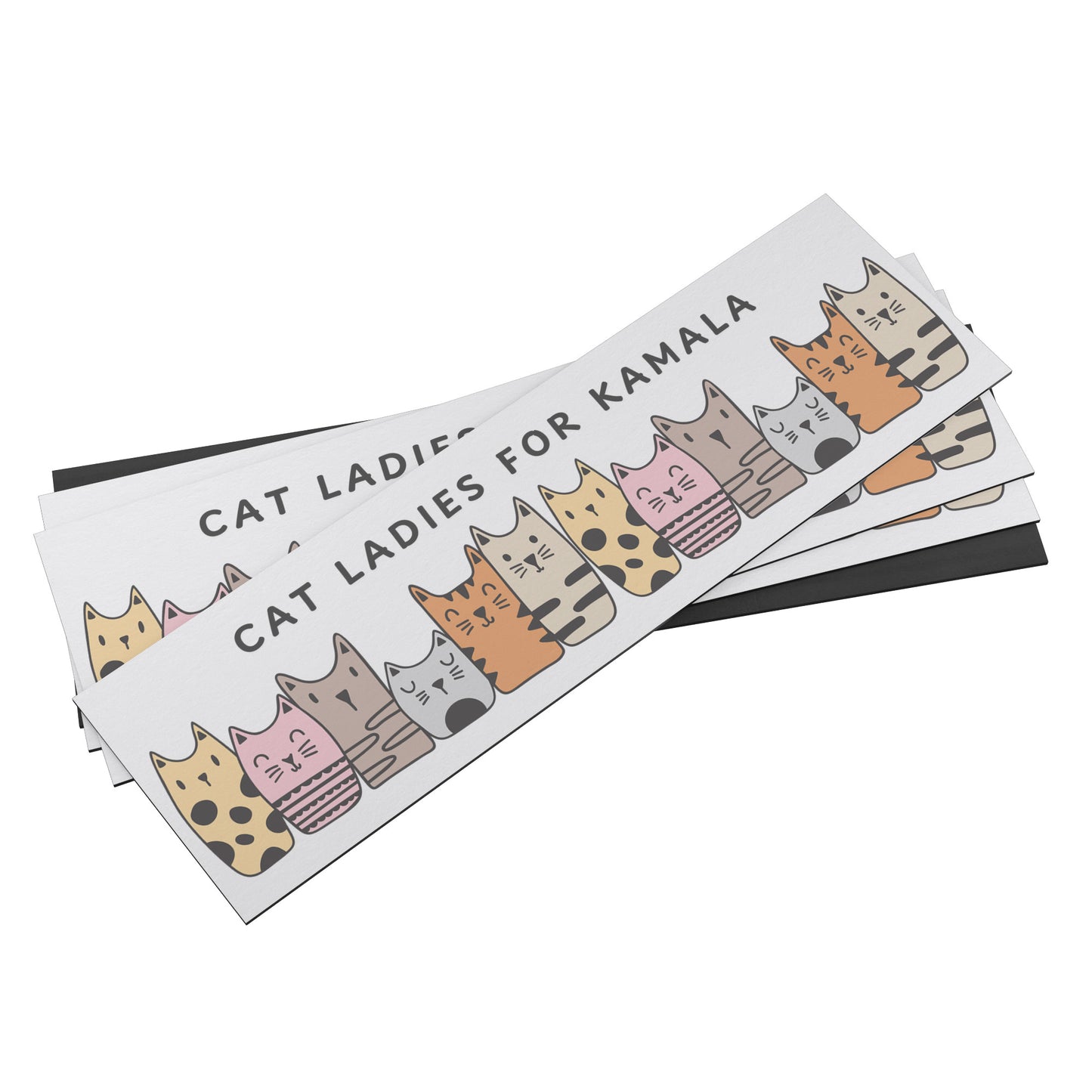 Cat Ladies for Kamala Magnetic Bumper Sticker