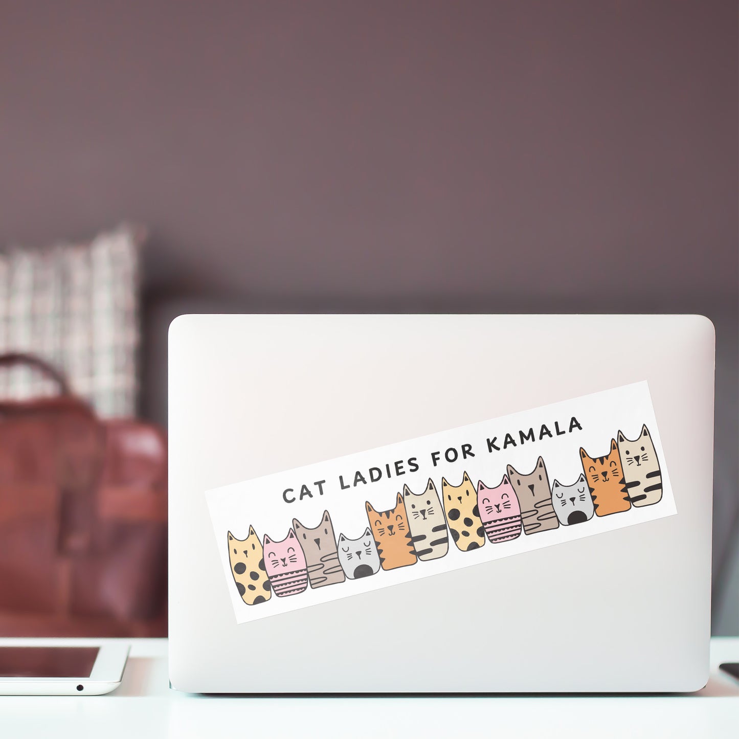 Cat Ladies for Kamala Vinyl Car Bumper Sticker
