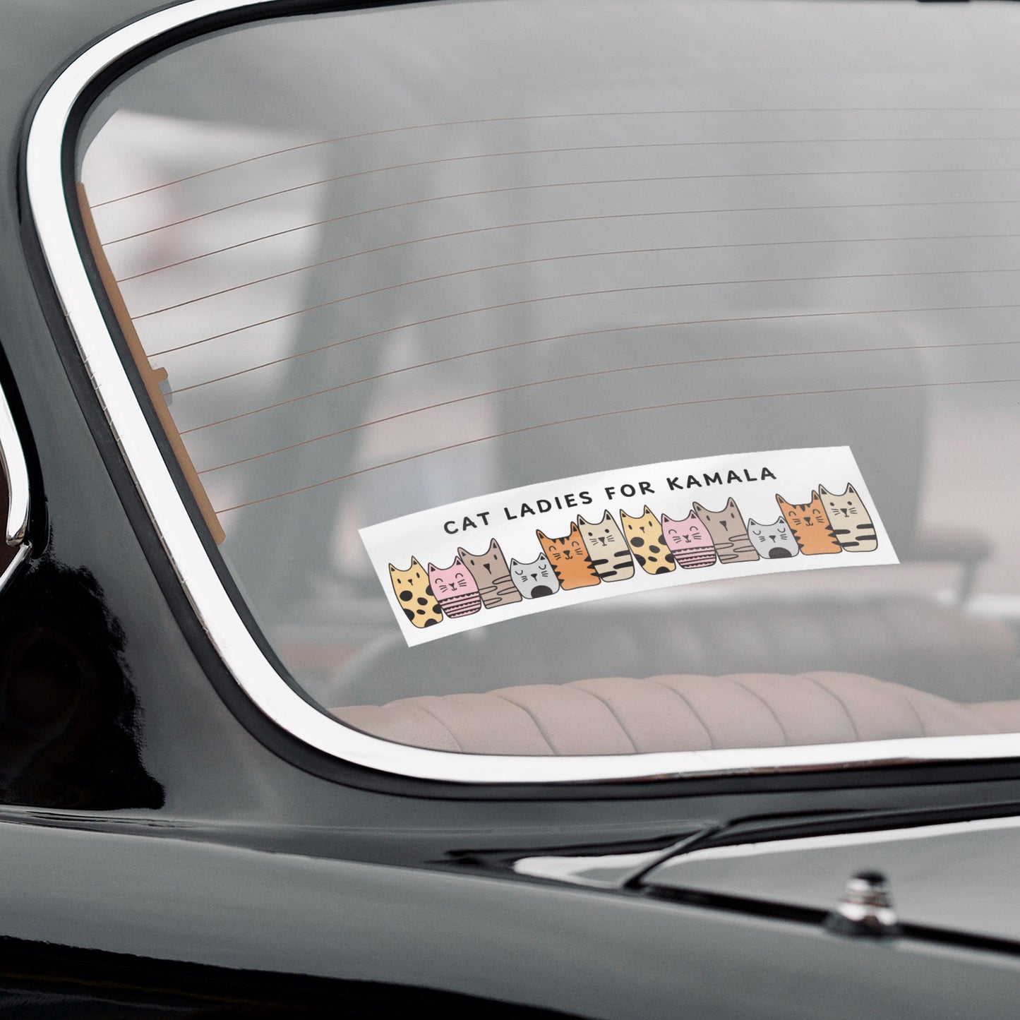 Cat Ladies for Kamala Vinyl Car Bumper Sticker