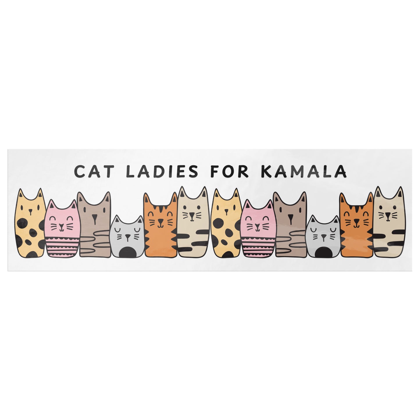 Cat Ladies for Kamala Vinyl Car Bumper Sticker