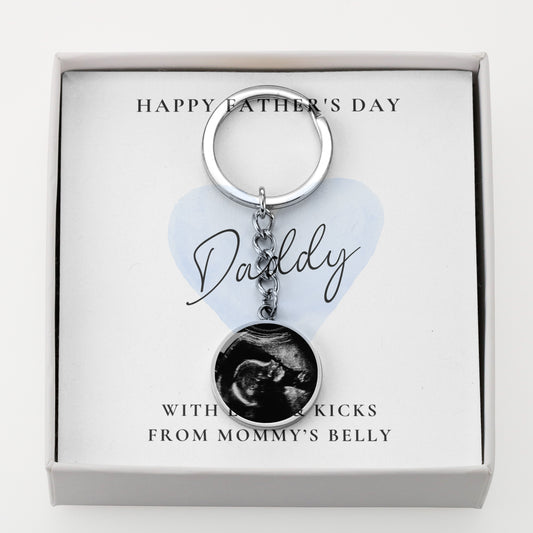 Sentimental Sonogram Photo Keychain: A Precious Father's Day Gift from  Baby Bump to Daddy
