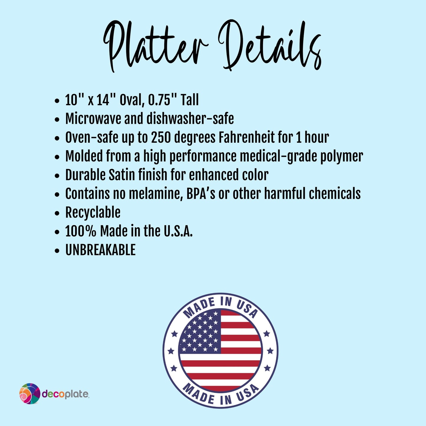 Personalized Kids' Drawing Grill Platter – Custom BBQ Plate for Dad – Unbreakable 10"x14" Oval – Dishwasher & Microwave Safe