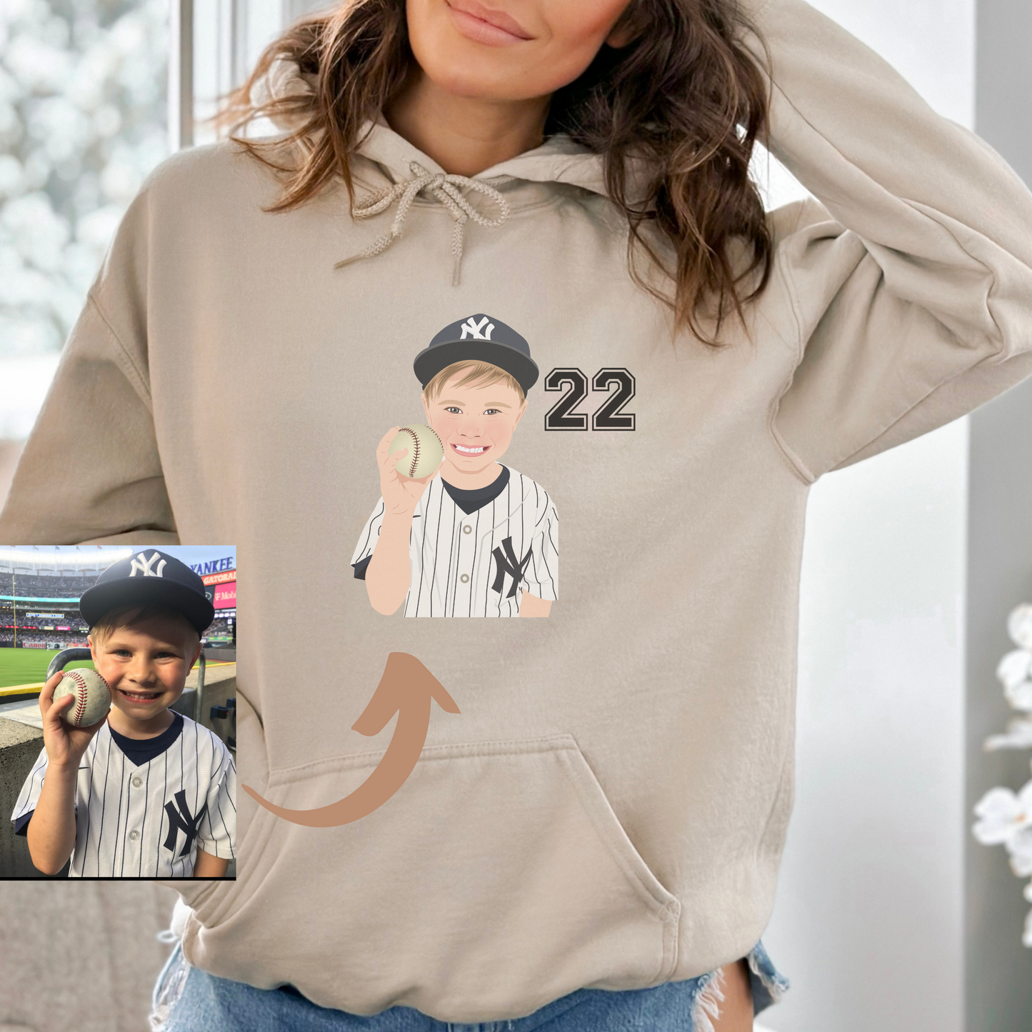 Custom Baseball Mom Hoodie Sweatshirt