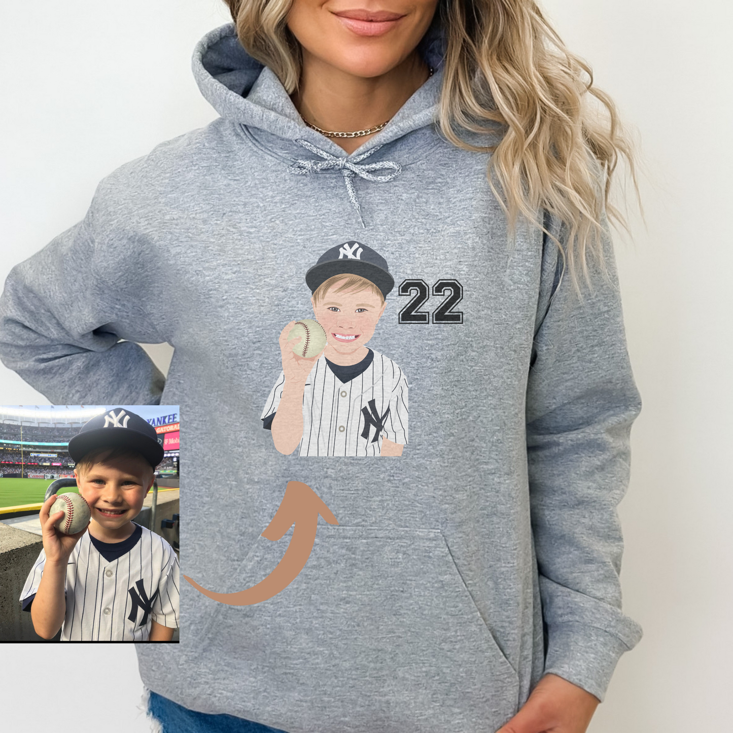 Custom Baseball Mom Hoodie Sweatshirt