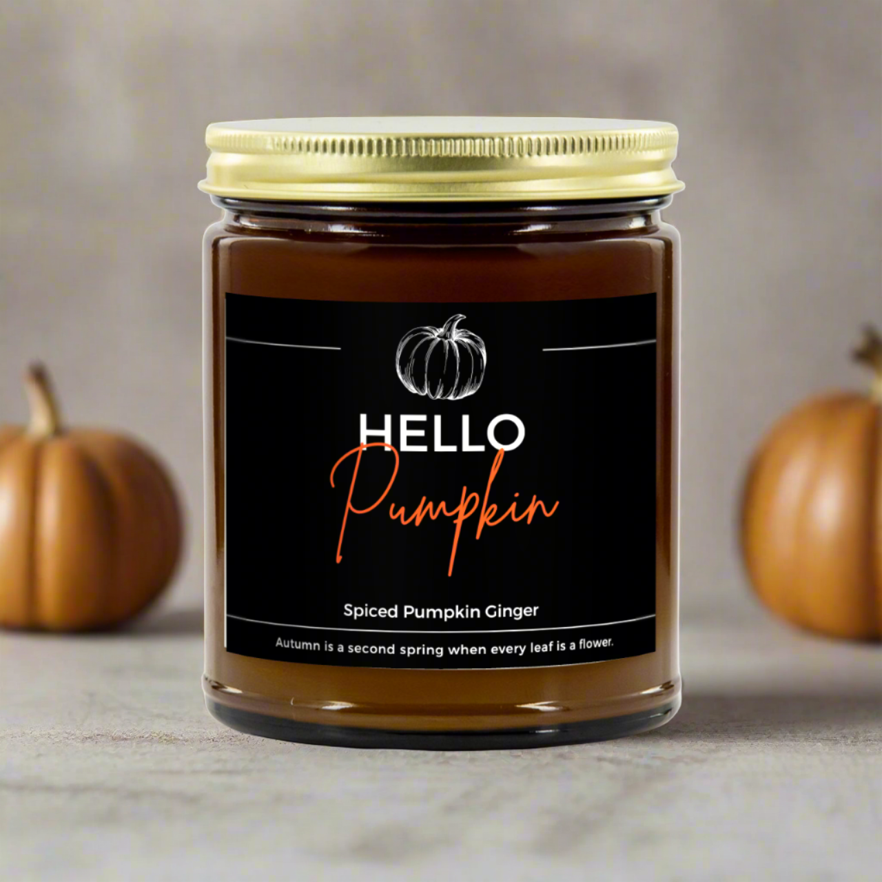 Pumpkin Candle, Hello Pumpkin Soy Candle Jar