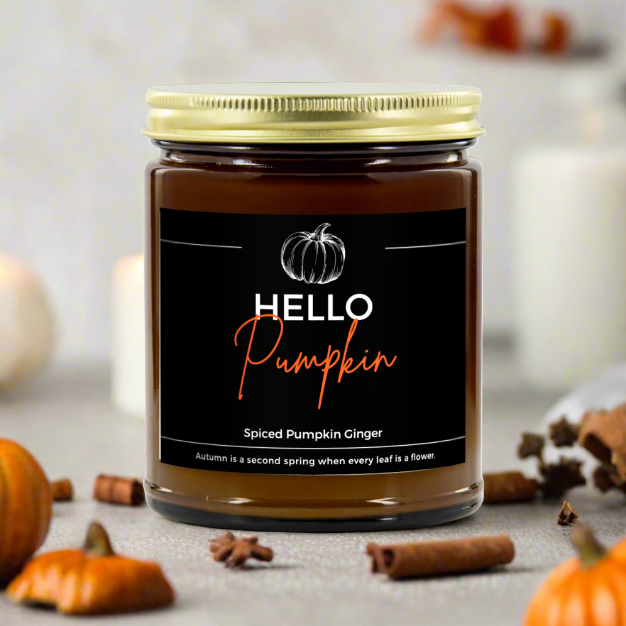Pumpkin Candle, Hello Pumpkin Soy Candle Jar