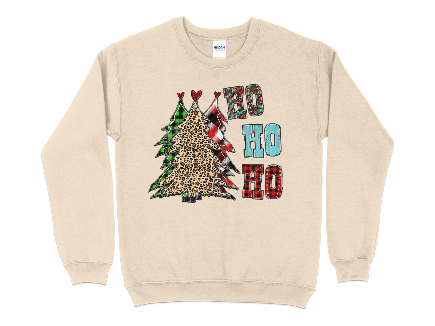 Christmas Plaid Buffalo Print Tree Sweatshirt, Merry Christmas Shirt, Christmas Family Shirt, Christmas Sweatshirt, Christmas Gift - Mardonyx Sweatshirt S / Sand
