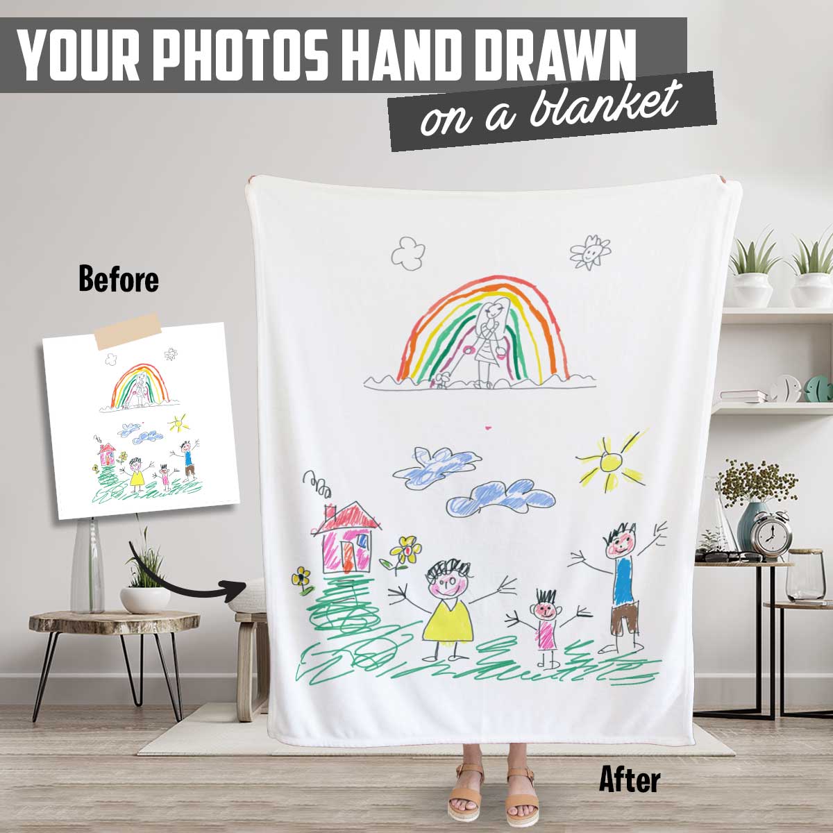 Custom Childs Drawing Blanket - Mardonyx Blanket