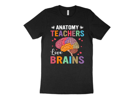Anatomy Teachers Brain T-Shirt, Teacher Tee, Teacher Shirt, Gift for Teacher, Anatomy Brain Shirt, Funny Teacher Shirt, Teacher Gift - Mardonyx T-Shirt XS / Black