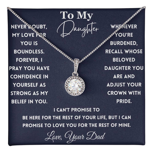 Daughter Gifts From Dad, To My Daughter Necklace From Dad,  Father Daughter Necklace, Gift For My Daughter, Birthday Gift, Christmas Gift To Daughter From Dad