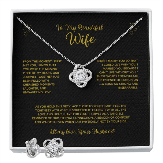 Wife Necklace Gifts From Husband, Wedding Anniversary Romantic Gifts For Wife Birthday Gifts From Husband, Necklaces For Wife From Husband To My Wife Necklaces And Earring Set For Wife Gifts
