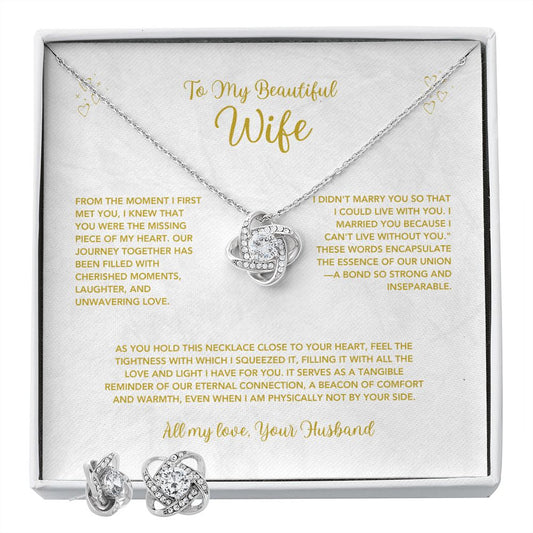 Wife Necklace Gifts From Husband, Wedding Anniversary Romantic Gifts For Wife Birthday Gifts From Husband, Necklaces For Wife From Husband To My Wife Necklaces And Earring Set For Wife Gifts