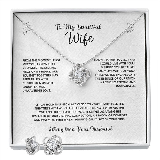 Wife Necklace Gifts From Husband, Wedding Anniversary Romantic Gifts For Wife Birthday Gifts From Husband, Necklaces For Wife From Husband To My Wife Necklaces And Earring Set For Wife Gifts