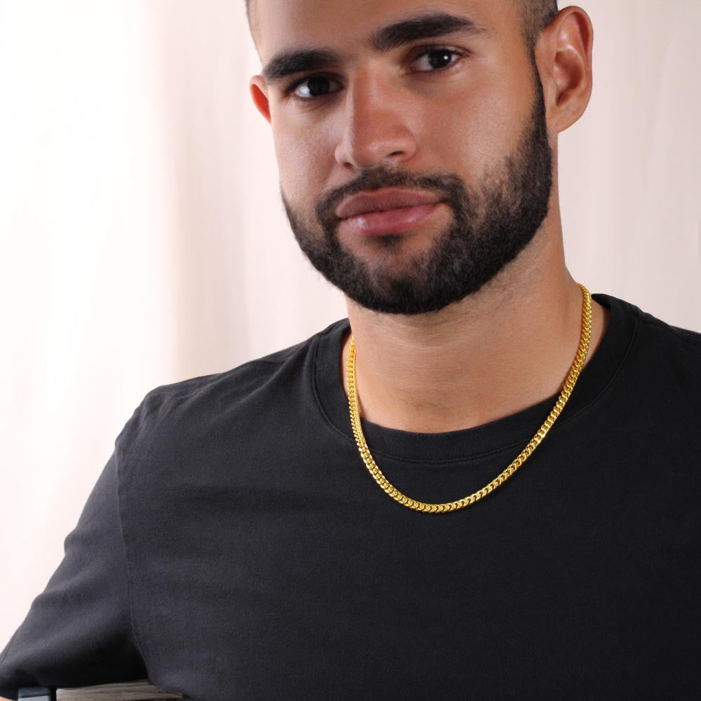 To My Husband Cuban Neck Chain Anniversary Birthday Gift
