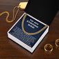 Men's Cuban Necklace Message Card, To My Strong Dad Gift from Daughter