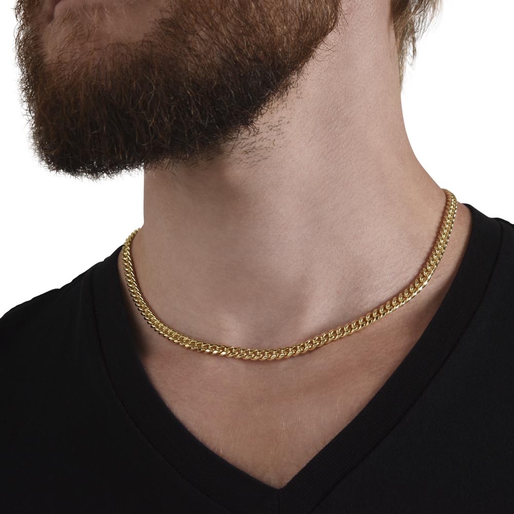 To My Husband Cuban Neck Chain Anniversary Birthday Gift