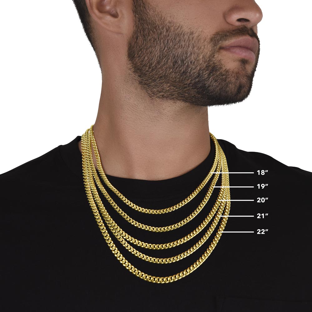 To My Husband Cuban Neck Chain Anniversary Birthday Gift