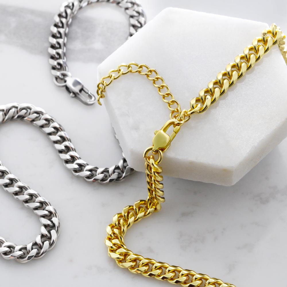 To My Husband Cuban Neck Chain Anniversary Birthday Gift