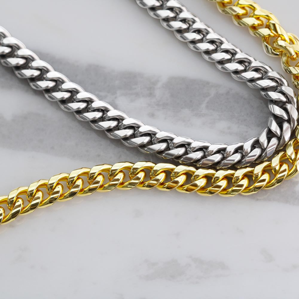 To My Husband Cuban Neck Chain Anniversary Birthday Gift
